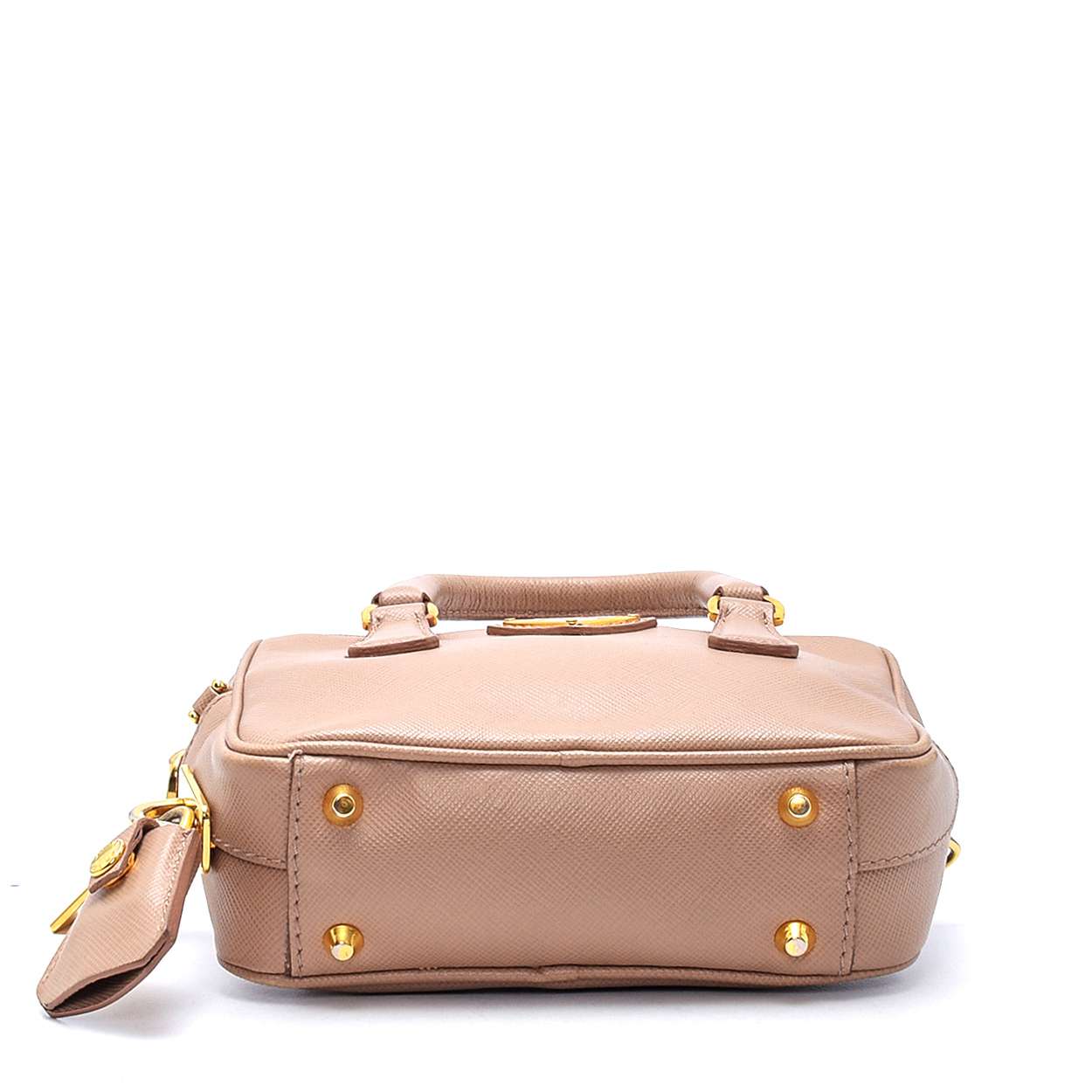 Prada - Beige Galleria Saffiano Leather Micro Crossbody Bag